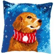 Almohada: Perro con bufanda