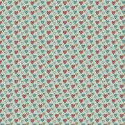 Mini Hearts on Aqua
