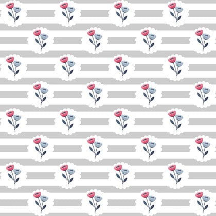Mini Flowers with stripes
