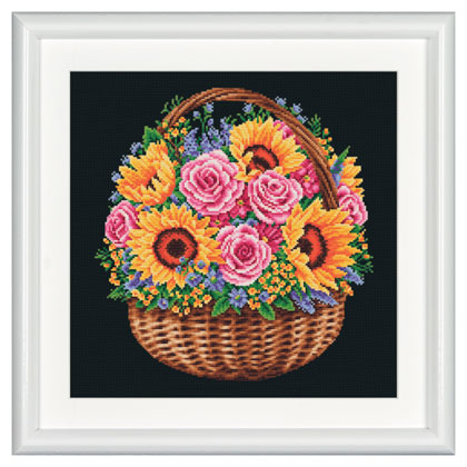 Flower Basket - Negro