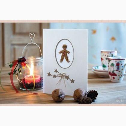 Tarjeta con ventana - Lebkuchenmännchen