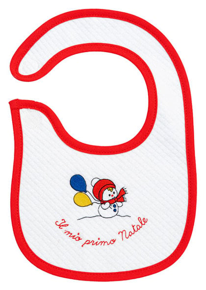 Babero - Mi primera Navidad - Muñeco de nieve con globos