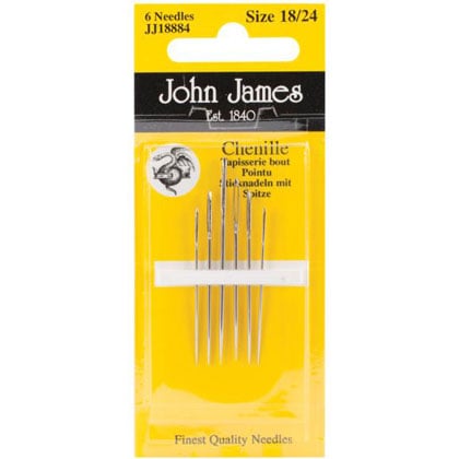 Agujas para bordado tamaño Chenille 18-24