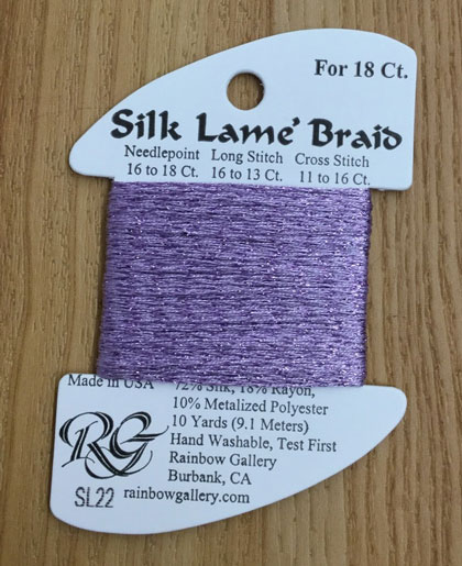 Silk Lame\' Braid - SL22 Lavender