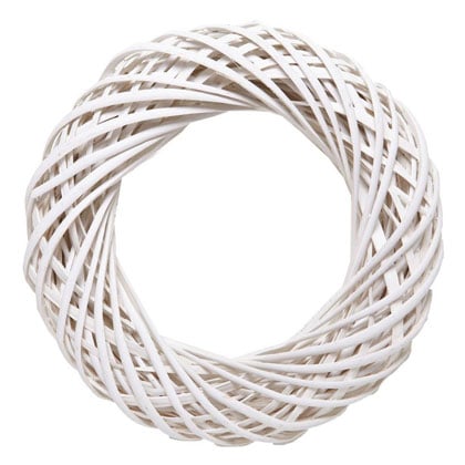 Corona de zarcillo - Blanco 25 cm.