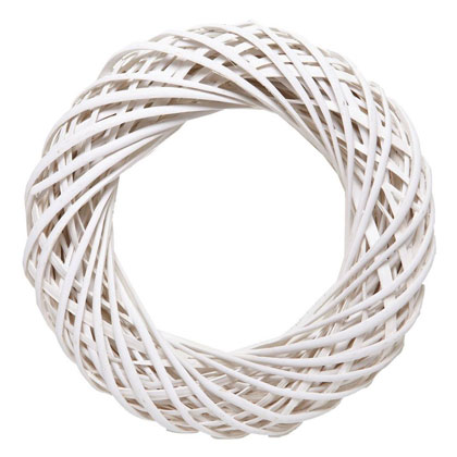 Corona de zarcillo - Blanco 30 cm.
