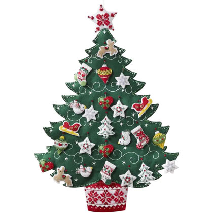 Nordic Tree Advent Calendar - Kit de fieltro