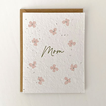 Tarjeta de felicitaciones plantable - Floral Mom