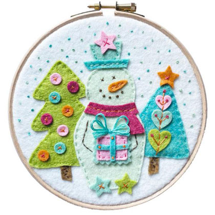 Kit de fieltro - muñeco de nieve