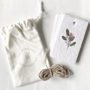 Etiquetas plantables para paquetes de regalo - Holiday Florals