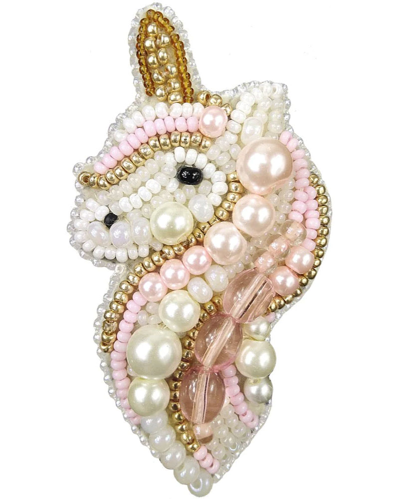 Broche - Unicornio de Charivna Mit - Kit de bordado con cuentas - Kit Casa