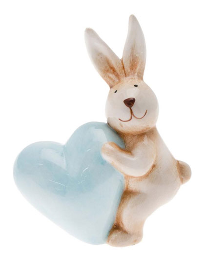 Conejo con Corazón Azul