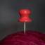 Alfileres de cabeza de madera roja