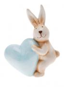 Conejo con Corazón Azul