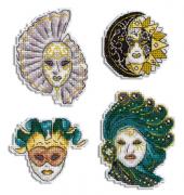 Venetian masks - Magnets