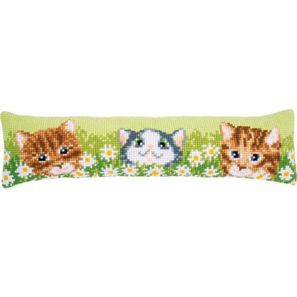 Almohada Rectangular - Gatos entre margaritas