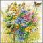 Flores silvestres y mariposas