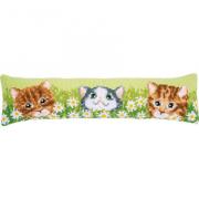 Almohada Rectangular - Gatos entre margaritas