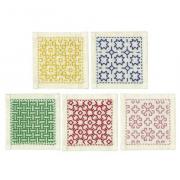 Kit Sashiko Olympus - Azul, rosa, verde, amarillo, rojo y beige