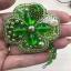 Broche - Símbolo de la suerte hoja de trébol