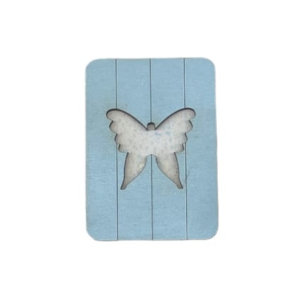 Porta agujas - Mariposa azul
