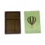 Estuche de madera - Globo aerostático verde