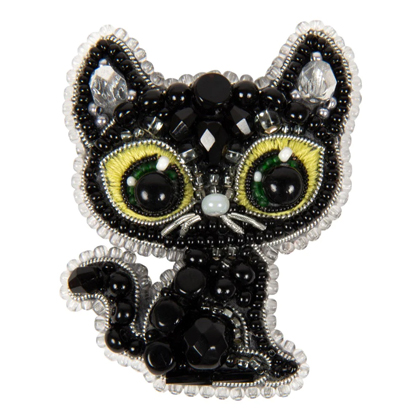 Broche - Gato negro