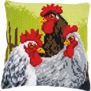 Almohada: Gallo y gallinas
