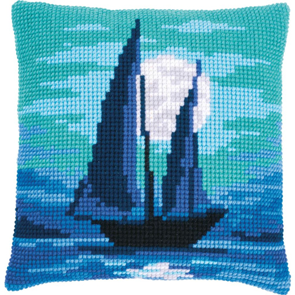 Almohada: Velero a la luz de la luna