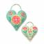 Kit de fieltro - 2 Pequeños corazones florales de arte popular