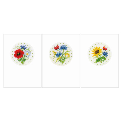 Tarjetas de felicitaciones: Flores silvestres - Juego de 3