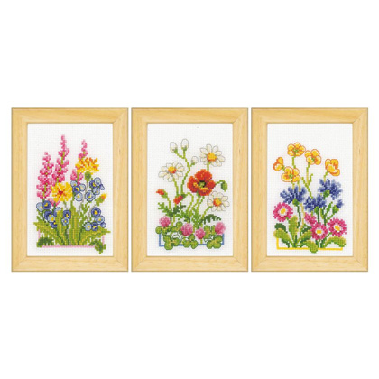 Flores de campo - set de 3