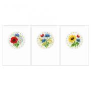 Tarjetas de felicitaciones: Flores silvestres - Juego de 3