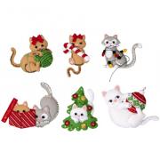Kit de decoración de fieltro - Frisky Kitties