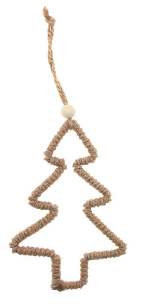 Árbol de madera y yute