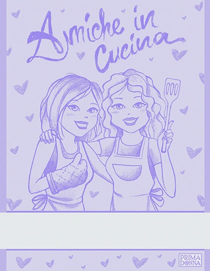 Trapo de cocina - Novias En La Cocina - Lila