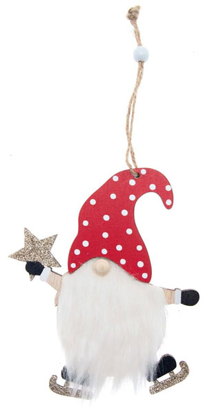 Gnomo de madera con estrella