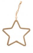 Estrella de madera y yute