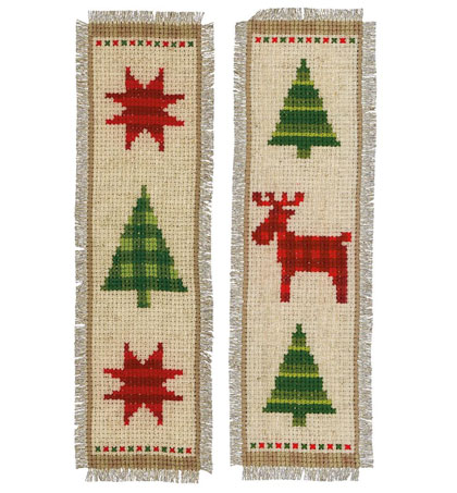 Marcalibros - Árboles de Navidad ajedrezados (2)