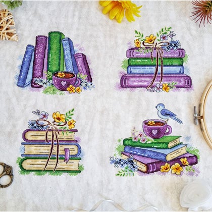 Books, flowers and tea