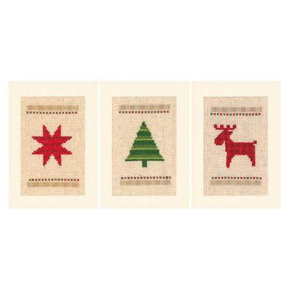 Tarjetas de felicitaciones: Árboles de Navidad - Juego de 3