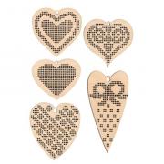 Conjunto de pequeñas decoraciones - Corazones