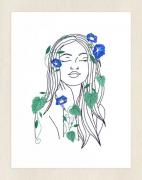 Retrato con ipomeas