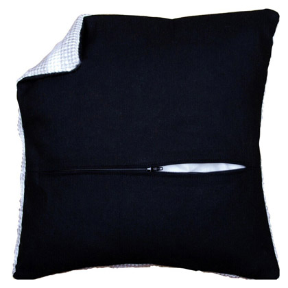 Parte posterior almohada con cremallera - Negro