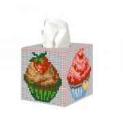 Cubierta de caja de pañuelos Cupcakes