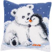Cushion - Oso polar y pingüino