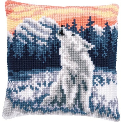 Cojín - Lobo en invierno