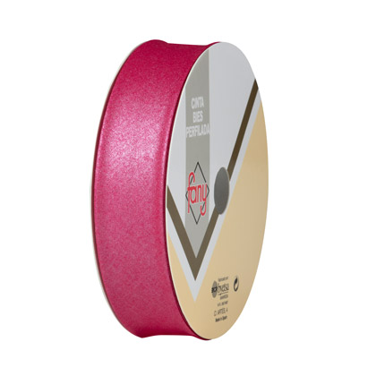 Cinta al bies Glow - Fucsia (18 mm)