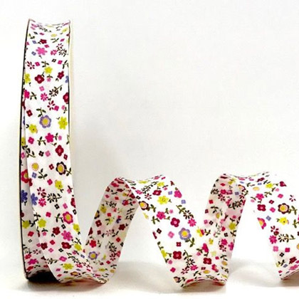 Cinta Al Bies Floral - Flores de Amaranto (18 mm)