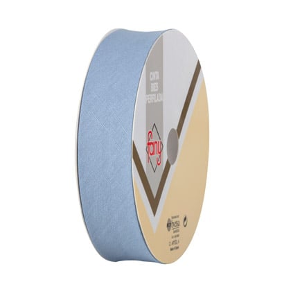 Cinta al Bies de Lino - Azul (18 mm)